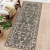 Retro Flower Rugs Non Shedding Modern Washable Area Rug Low Pile Floor Carpet for Nursery Living Room - 2 of 4