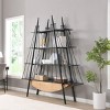 Sailboat-Inspired Bookshelf,4-Tier Open Storage Shelf with Drawer, Wooden & Metal Freestanding Bookcase for Living Room,Office & Home-Tanpinhause - 2 of 4