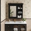 NicBex Wall Mounted Bathroom Storage Cabinet,30'' x28'' Medicine Cabinet with Mirror and 3 Shelves for Bathroom - 2 of 4
