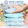 TruHealth 4 Pack Small Reusable Ice Packs for Lunch Box, Bag or Cooler, Long Lasting, BPA Free, Light Blue Geometric Prints - 4 of 4