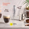Handheld Milk Frother, Mini Foamer, Battery Operated Stainless Steel Drink Mixer for Coffee, Lattes, Cappuccino, Matcha, Chocolate - 3 of 4