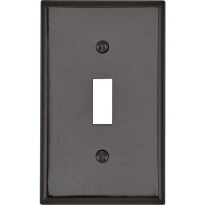 Leviton Brown 1 gang Thermoset Plastic Toggle Wall Plate 1 pk