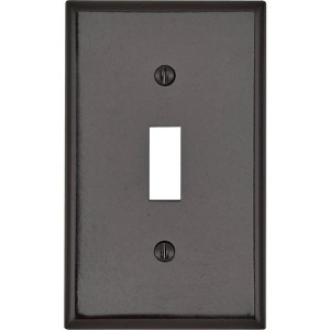 Leviton Brown 1 gang Thermoset Plastic Toggle Wall Plate 1 pk - 1 of 1