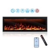 CLIHOME Wall-Mounted/Inserted Electric Fireplace in Black - 3 of 4