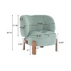 Christopher Knight Home Zoe Mid-Century Modern Upholstered Wingback Armless Chair - 3 of 4