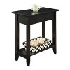 Breighton Home American Heritage Flip Top End Table with Shelf in Black - 3 of 4