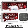 Christmas Snowman Kitchen Rugs, 17x30+17x47 Inches, Plaid Winter Mats, Washable Non - Slip Floor Decor - 2 of 4