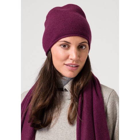 Women's Cashmere Slouchy Beanie & Knit Scarf Gift Set