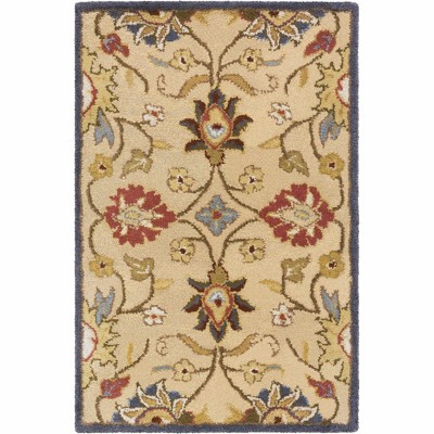 Hauteloom Caesar 1116 Hand Tufted Beige & Rust Wool Rug