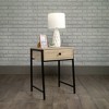 North Avenue Nightstand Charter Oak - Sauder: Metal Frame, Mid-Century Modern, Storage Drawer - 2 of 4