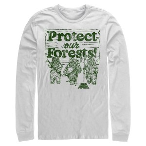 Mens Star Wars Ewok Protect Our Forests Long Sleeve Shirt - 1 of 4