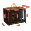 NicBex 43.7Inch Dog Crate Wooden Dog Kennel Furniture with Flip-Up Top End Table Dog Cage with 3 Doors and Wheels,Indoor Use,Brown - 2 of 3