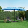 Yaheetech 15ft Twin Patio Parasol Outdoor Umbrella Market with Crank - 2 of 4
