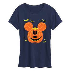 Women's - Disney - Pumpkin Mouse Short Sleeve Graphic T-Shirt - 1 of 4