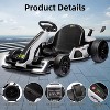 24V Electric Go Kart for Kids, with 2 * 150W Motors, Adjustable Seat, 8mph Speed, Led Lights, for Children Ages 6-15 - 2 of 4