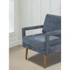 Okak Elegant Chenille Accent Chair Living Room Chair with Soft Cushion Mid-Century Stylish Armchair with Solid Wood Legs for Office Bedroom - 3 of 4