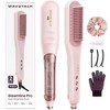Wavytalk 395 Pro Steam Hair Straightener Brush - Pink - 3 of 4