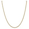 Black Bow Jewelry 2.8mm 14k Yellow Gold Hollow Rope Chain Necklace - 3 of 4