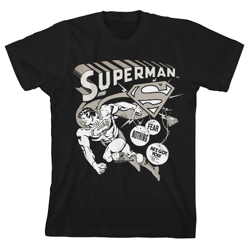 Black and white superman t shirt online