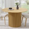 Dovelina Mid-Century Wood Round Dining Table Kitchen Table Dining Room Table for 4 People - 46", Black - 3 of 4