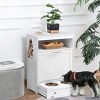 Pawhut Large Elevated Dog Bowls With Storage Cabinet Containing Large 37l  Capacity, Raised Dog Bowl Stand Pet Food Bowl Dog Feeding Station, Gray :  Target