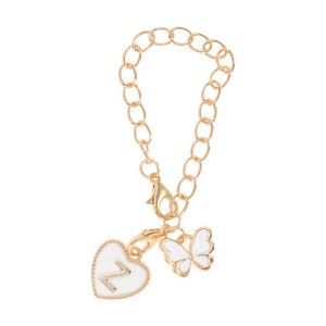 Unique Bargains Butterfly Heart Cup Chain Charm Water Cup Pendant 1 Pc - 1 of 4