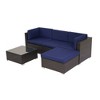Sonkuki 5 Pieces Patio Conversation Set with Ottoman Sectional Sofa Set - 2 of 4