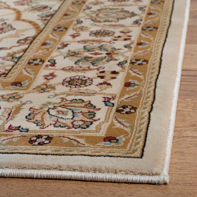 Creme Elegance Synthetic Hand-Knotted Area Rug, 5'3"x7'6"
