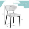 DOMETOUR White Minimalist Ergonomic Dining Chair with Curved Backrest, Set of 4, Available in Black and White - 4 of 4