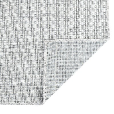 Light Gray Synthetic 9' x 12' Outdoor Rectangular Rug