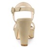 Allegra K Women's Slingback Platform Chunky High Heel Adjustable Buckle Strap Sandals - 3 of 4