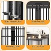 homfan  40 Inch Metal Frame with 360° Adjustable Elevated Feeder Movable - 4 of 4