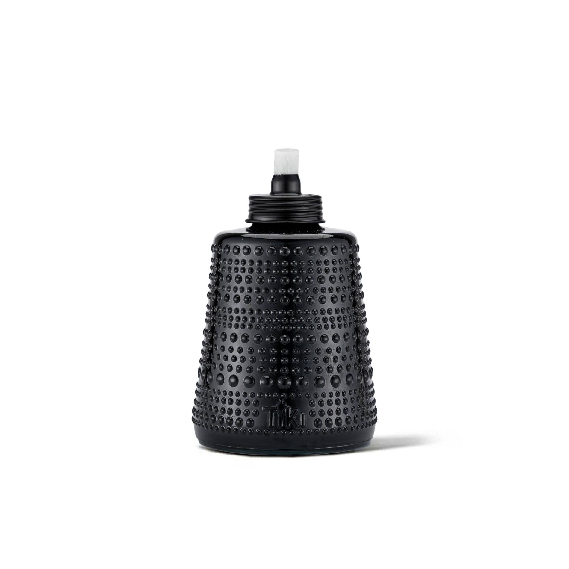 TIKI Tabletop Colored Glass Torch Black