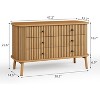 Garvee 47-Inch Small 6-Drawer Dresser with Metal Legs, Oak Wood Grain Farmhouse Style for Bedroom Nursery Apartment - 2 of 4