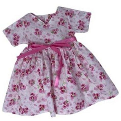 Doll Clothes Superstore Pink Pansy Dress For Big Baby Dolls And Stuffed Animals