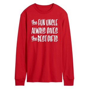 Men's - Instant Message - Best Christmas Gifts Fun Uncle Long Sleeve Graphic T-Shirt - 1 of 4