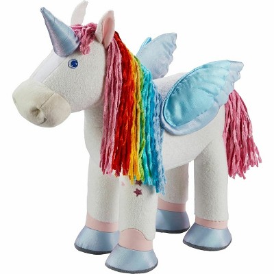 HABA Unicorn Rainbow Beauty 14" Plush Horse Doubles as Pegasus with Detachable Wings and Horn