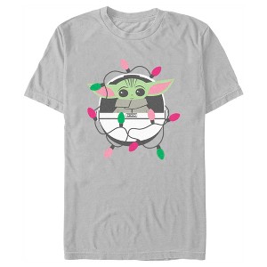 Men's Star Wars: The Mandalorian Grogu Christmas Lights T-Shirt - 1 of 4