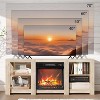 VINGLI Fireplace TV Stand for up to 70 inch TVs, Farmhouse Entertainment Center with Electric Fireplace Heater & Adjustable Shelves - 3 of 4