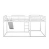 PAGED Twin Size Bunk Bed Modern Simple Metal Quadruple Bed Frame with Guardrail and Ladder, Space Saving - 3 of 4