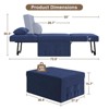 4 in 1 Sleeper Chair, Convertible Sleeper Sofa with Ottoman, Adjustable Backrest - 2 of 4