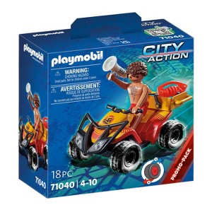 Playmobil City Action Beach Patrol Quad 71040 Playset 18pc - 1 of 1