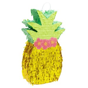 Blue Panda Pineapple Pinata for Hawaiian Luau Party Decorations, Kids Birthday, 16.5 x 10 x 3 In - 1 of 4