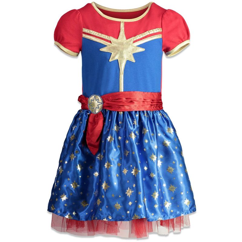 Marvel Avengers Captain Marvel Girls Dress Little Kid to Big Kid , 3 of 8