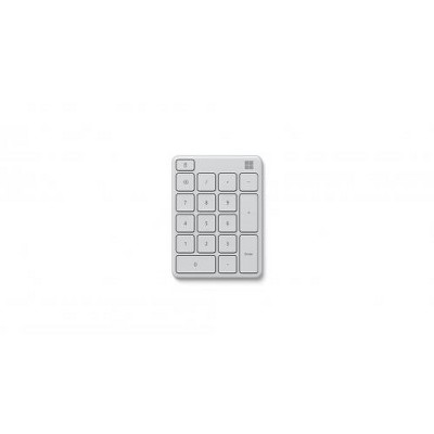 Microsoft Number Pad Glacier - Bluetooth 5.0 Connectivity - 2.4 GHz Frequency Range - Connect up to 3 devices - 1.3mm low profile key travel