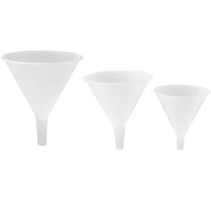 Hutzler Plastic Funnel 3-Piece Set, Includes 4oz, 8oz, and 16 oz Funnels, Perfect for Various Uses Around the Kitchen - 1 of 4