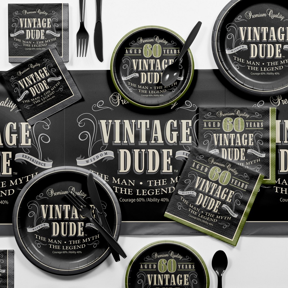 Photos - Other Jewellery Vintage Dude 60th Birthday Party Supplies Kit