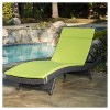 Salem Gray Wicker Adjustable Chaise Lounge - Green - Christopher Knight Home: Patio Furniture, No Assembly Required - 2 of 4