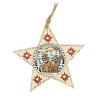 Holiday Ornament 3.25" Star With Winter Scene Santa Snowman Deer Laser  -  Tree Ornament Sets - 2 of 4