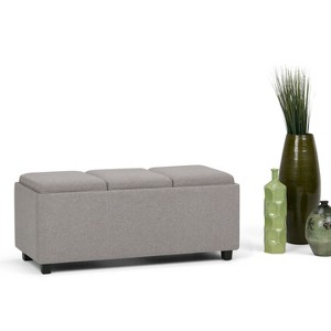 NicBex 41.7" Storage Bench Rectangle Ottoman with Storage Linen Fabric Upholstered Bench for Bedroom, Entryway - 1 of 4